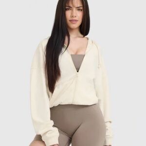 Oner Active - off white raw lounge set *sz small in pants & sz large in zip